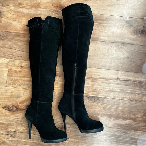 BAKERS “ELIJAH” OVER THE KNEE BLACK LEATHER BOOTS SIZE 9M - Picture 3 of 12